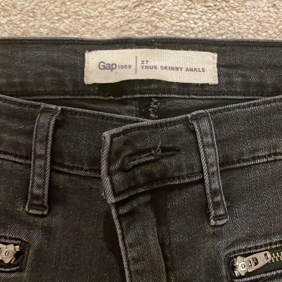 Gap black jeans 1969 size 27 true skinny ankle - Picture 3 of 7